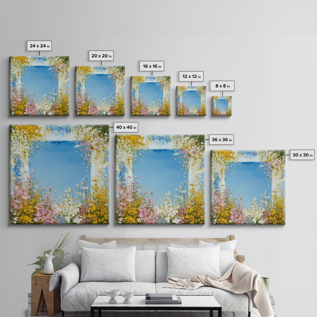Fresh Air Meadow Landscape for Clean Mood Canvas Print, Laundry Room Art, Neutral Decor, Living Room Decor, Fine Art, Clean, LRA-1x1-95