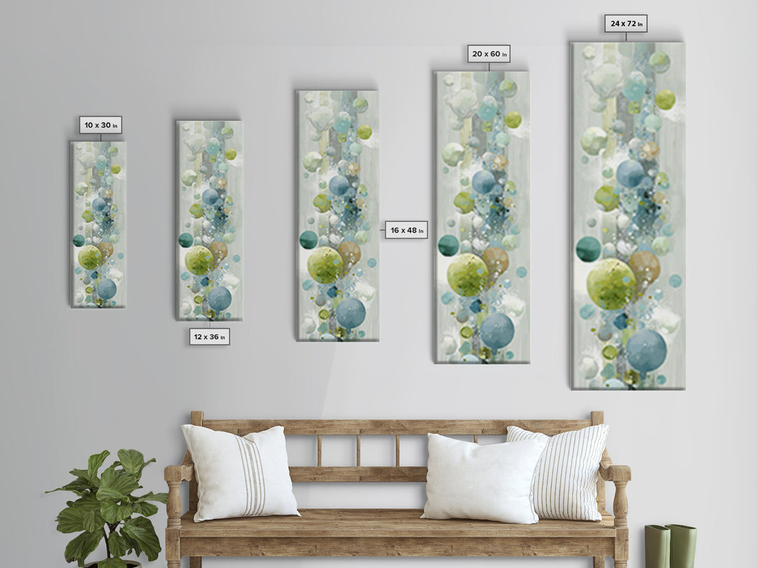 Abstract Suds and Bubbles Canvas Print, Laundry Room Art, Minimalist Wall Art, Living Room Decor, Abstract Art, Clean, LRA-1x3-10