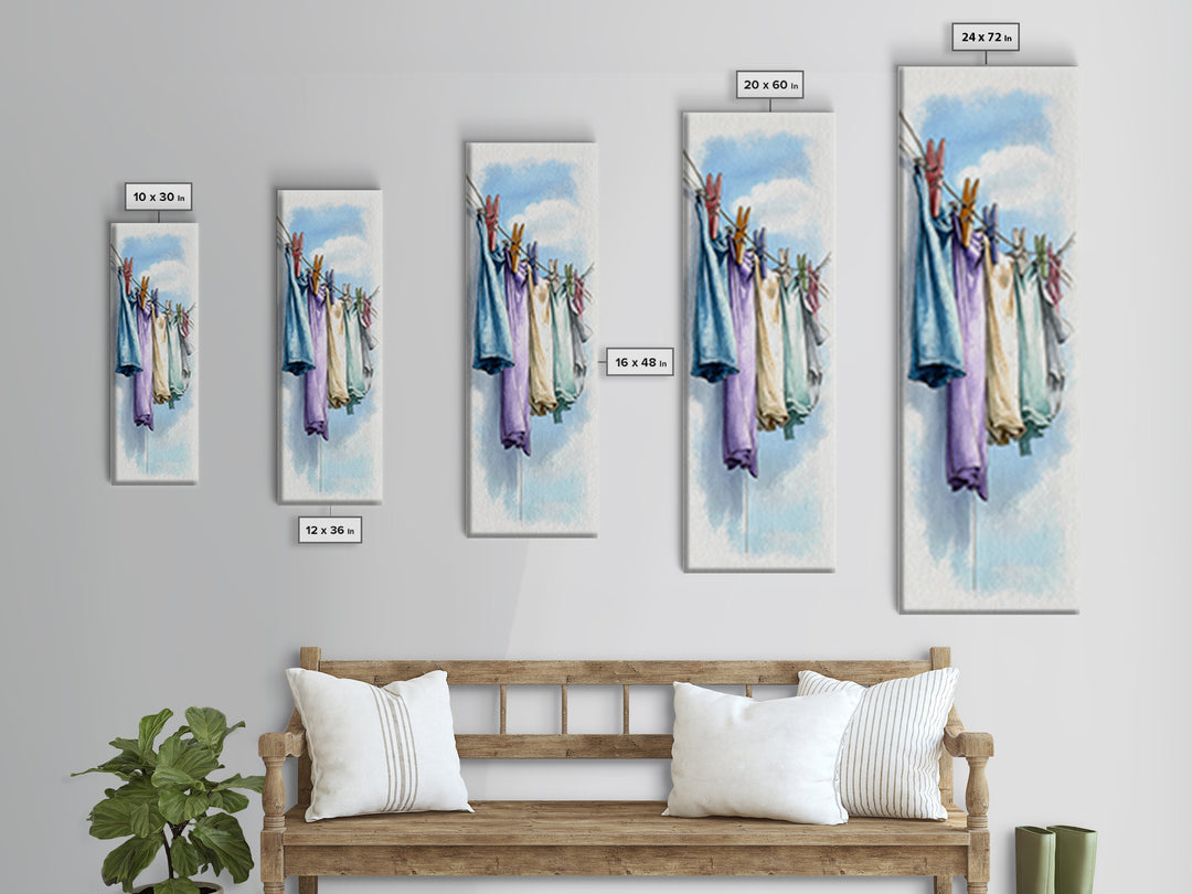 Washing Machine Icon Graphic Without Text Canvas Print, Laundry Room Art, Whimsical Art, Living Room Decor, Fine Art, Clean, LRA-1x3-22