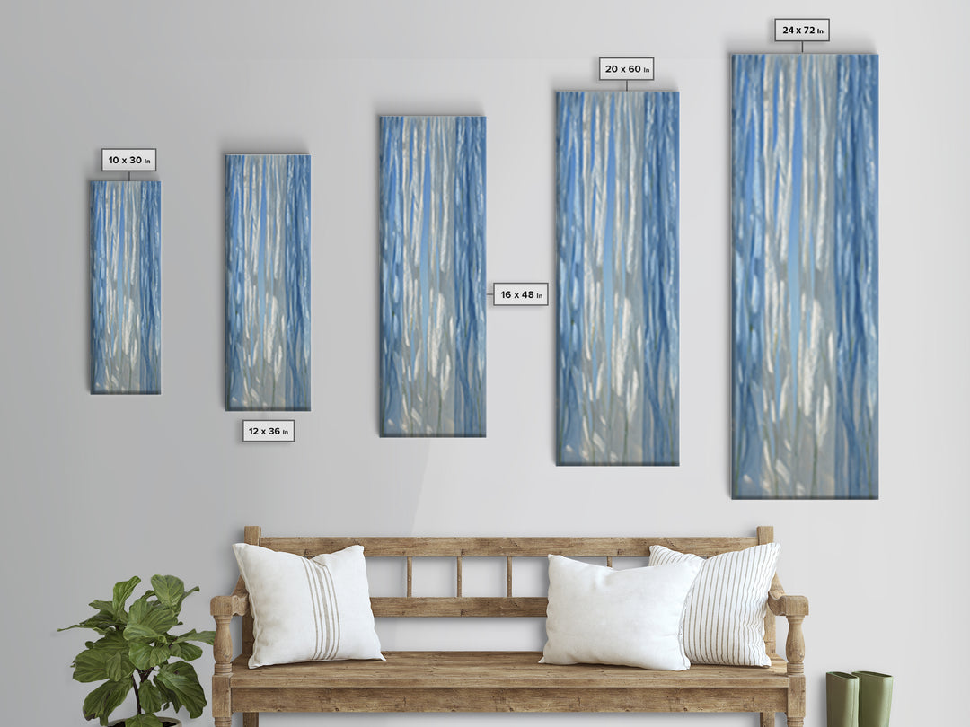 Clean Blue Water Ripple Abstraction Canvas Print, Laundry Room Art, Laundry Room Decor, Living Room Decor, Abstract Art, Clean, LRA-1x3-6