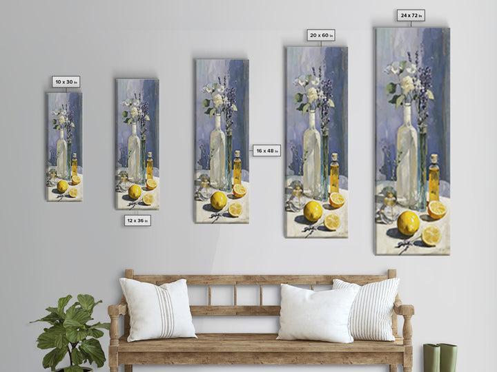 Lemon and Clean Linen Still Life Canvas Print, Laundry Room Art, Laundry Room Decor, Living Room Decor, Abstract Art, Clean, LRA-1x3-63