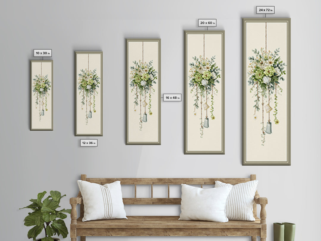 Farmhouse Laundry Sign Ornament Without Words Framed Canvas Print, Laundry Room Art, Retro Wall Art, Living Room Decor, Clean, LRA-1x3-79