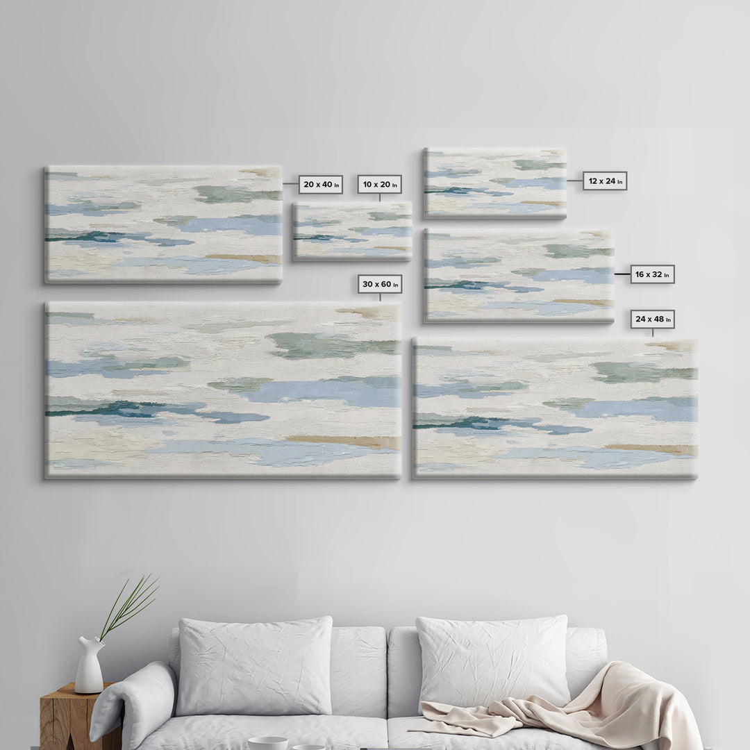 Linen Texture Abstract Canvas Print, Laundry Room Art, Living Room Decor, Abstract Art, Clean, Farmhouse Decor, LRA-2x1-32