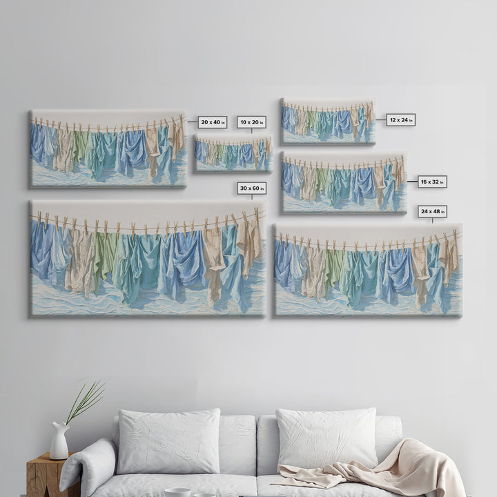 Clean Blue Water Ripple Abstraction Framed Canvas Print, Laundry Room Art, Fine Art Print, Living Room Decor, Abstract Art, LRA-2x1-38
