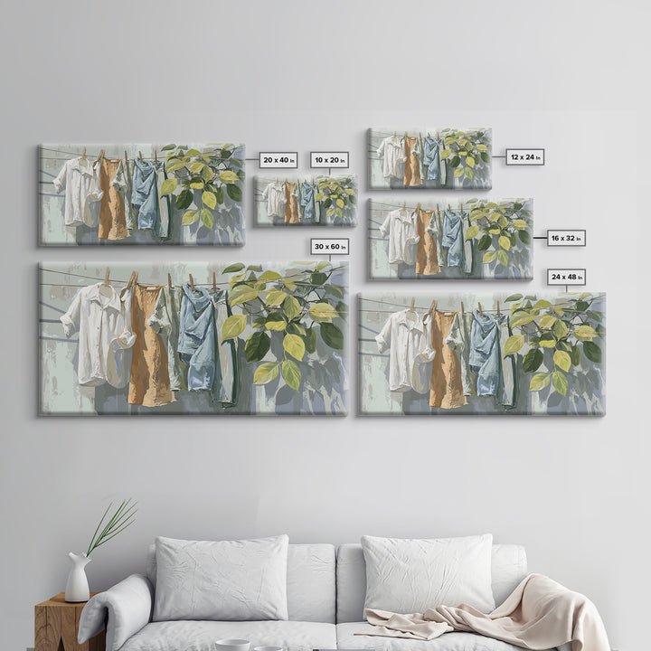 White Shirt on Hanger Canvas Print, Laundry Room Art, Contemporary Art, Living Room Decor, Fine Art, Clean, Farmhouse Decor, LRA-2x1-41