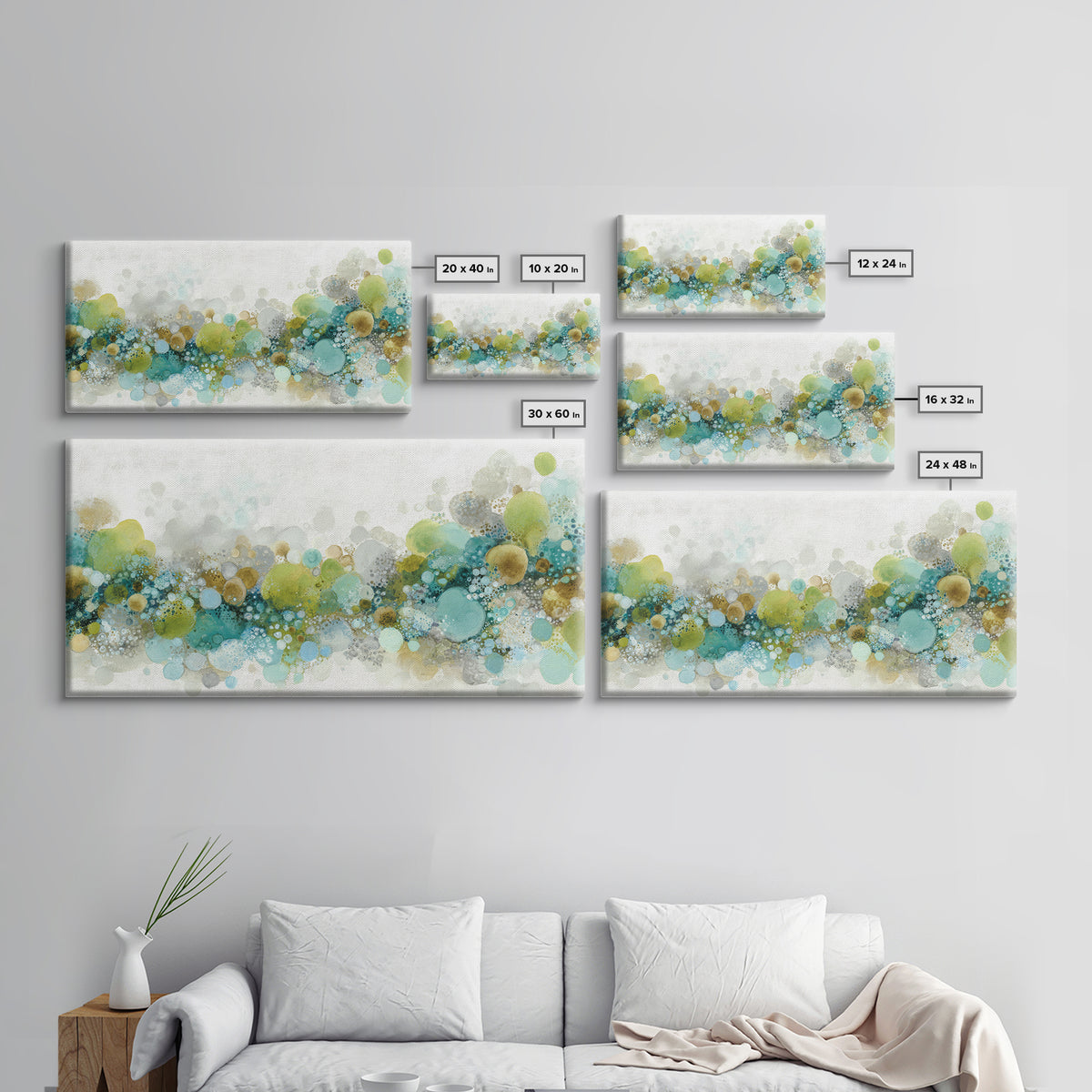 Abstract Suds and Bubbles Canvas Print, Laundry Room Art, Living Room Decor, Abstract Art, Clean, New Home Gift, LRA-2x1-66