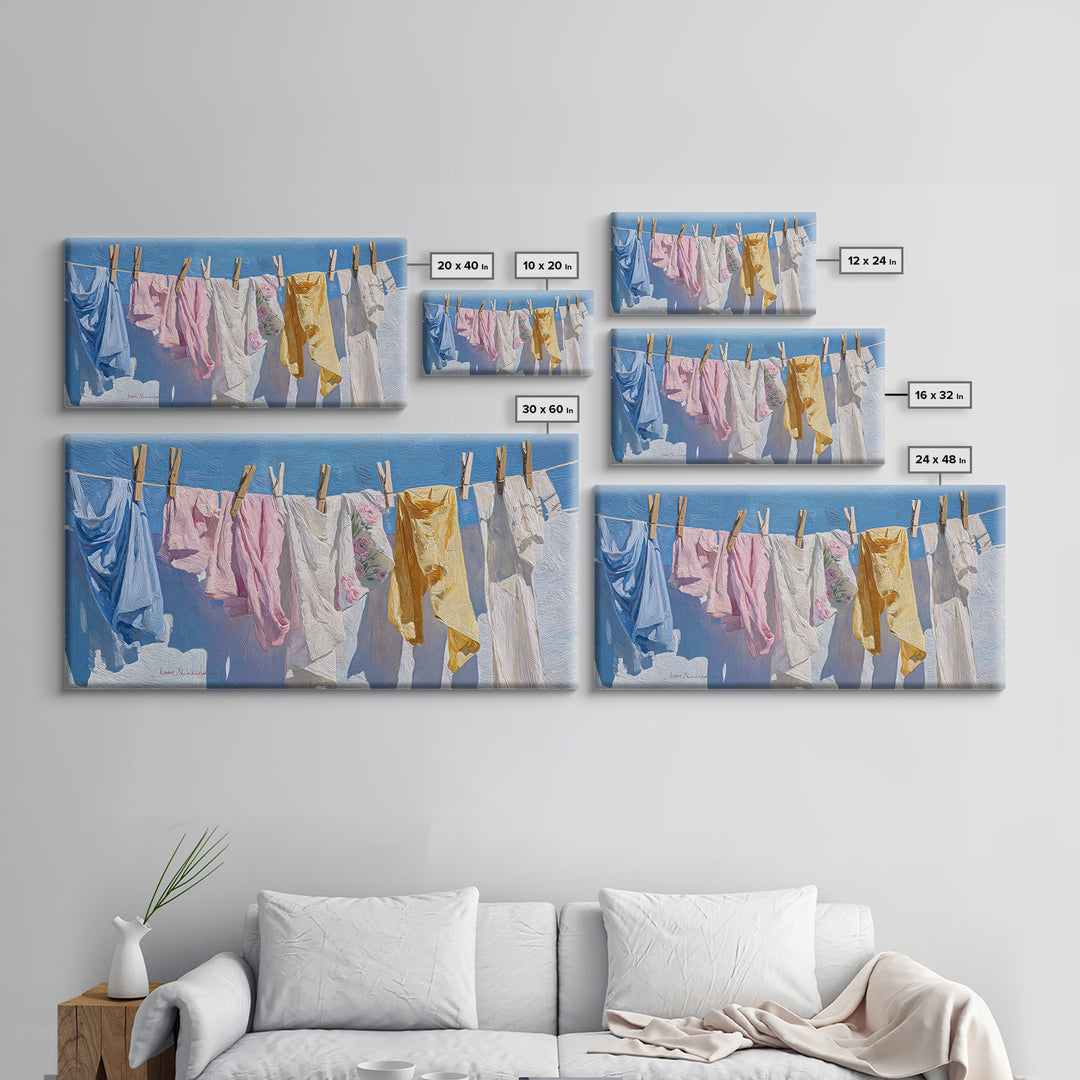 Clean Blue Water Ripple Abstraction Framed Canvas Print, Laundry Room Art, Wall Decor, Living Room Decor, Abstract Art, Clean, LRA-2x1-86