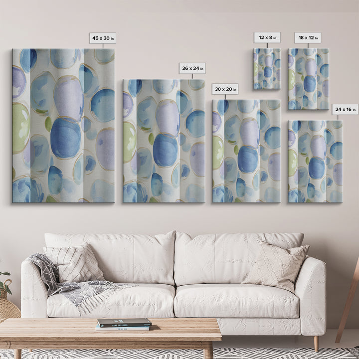 Soap Bubbles Rendered as Playful Abstract Circles Canvas Print, Laundry Room Art, Home Decor, Living Room Decor, Clean, LRA-2x3-38