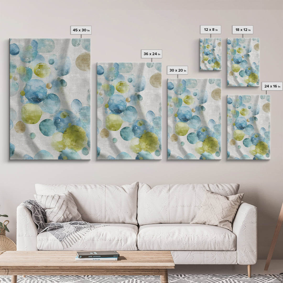 Abstract Suds and Bubbles Canvas Print, Laundry Room Art, Minimalist Decor, Living Room Decor, Abstract Art, Clean, LRA-2x3-54
