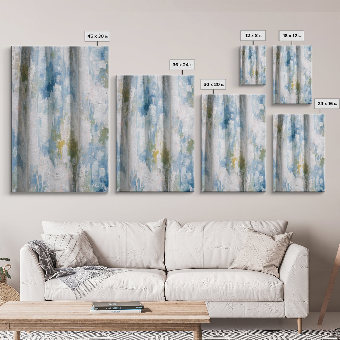 Linen Texture Abstract Framed Canvas Print, Laundry Room Art, Digital Print, Living Room Decor, Clean, Custom Wall Art, LRA-2x3-68