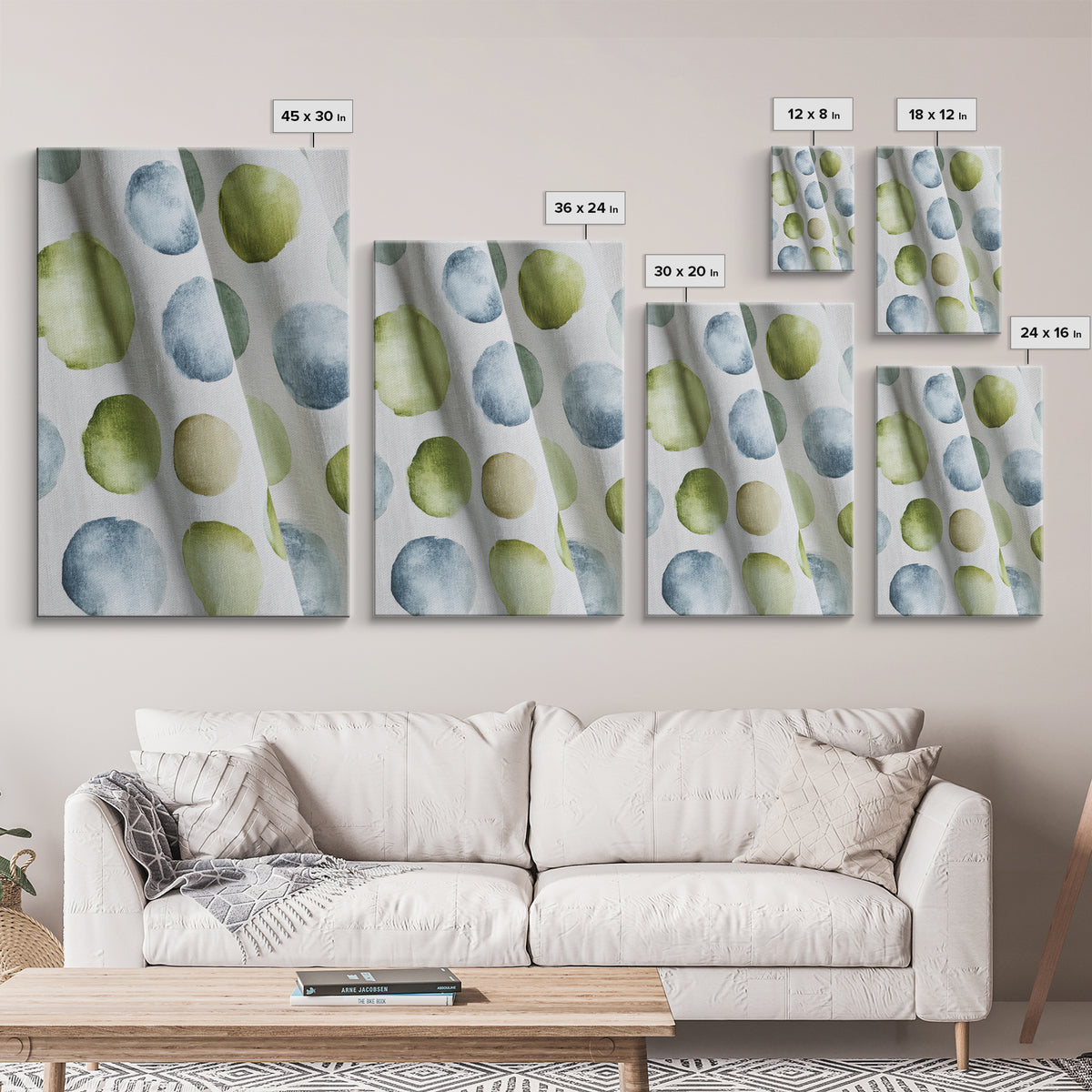 Soap Bubbles Rendered as Playful Abstract Circles Canvas Print, Laundry Room Art, Digital Wall Art, Living Room Decor, Clean, LRA-2x3-86