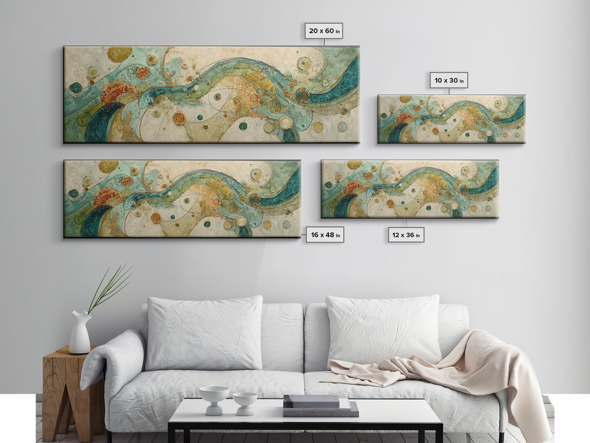 Abstract Suds and Bubbles Canvas Print, Laundry Room Art, Digital Art Print, Living Room Decor, Abstract Art, Clean, LRA-3x1-14