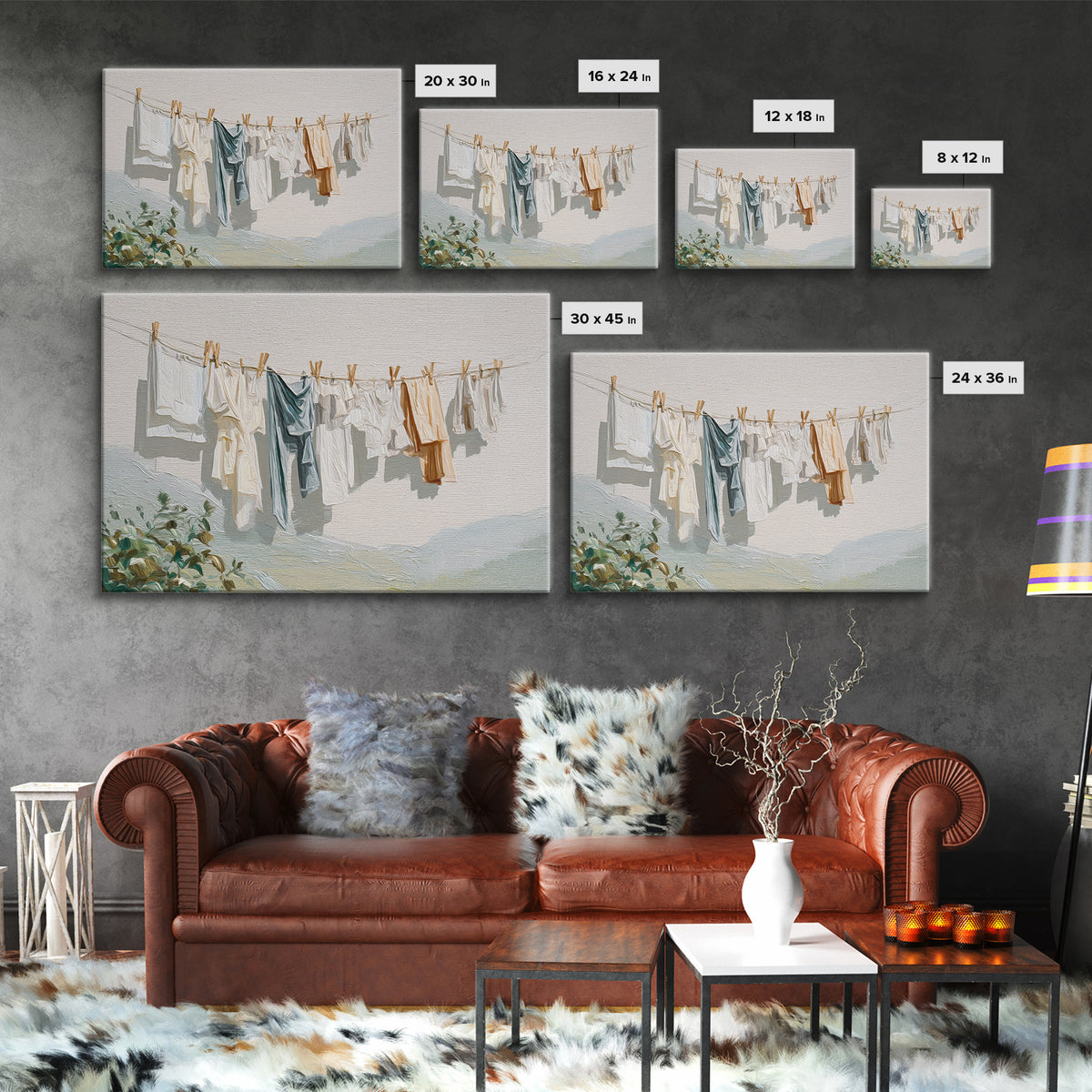 Fresh Air Meadow Landscape for Clean Mood Canvas Print, Laundry Room Art, Gallery Wall Prints, Living Room Decor, Oil Painting, LRA-3x2-51