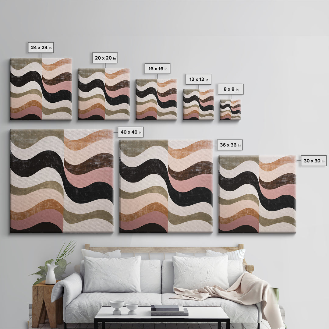Abstract Wave Forms Canvas Print, Master Bedroom, Wall Art Prints, Bedroom Decor, Abstract Art, Sanctuary, Farmhouse Wall Art, MAS-1x1-20