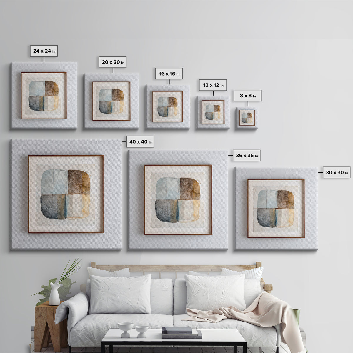 Minimal Two Figure Line Drawing Canvas Print, Master Bedroom, Fine Art Print, Bedroom Decor, Oil Painting, Sanctuary, MAS-1x1-5
