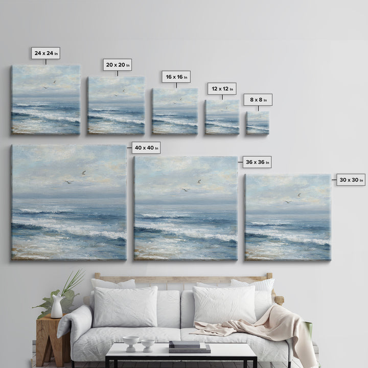 Hotel Coastal Landscape Canvas Print, Master Bedroom, Luxury Decor, Bedroom Decor, Fine Art, Sanctuary, Wedding Decor, MAS-1x1-69