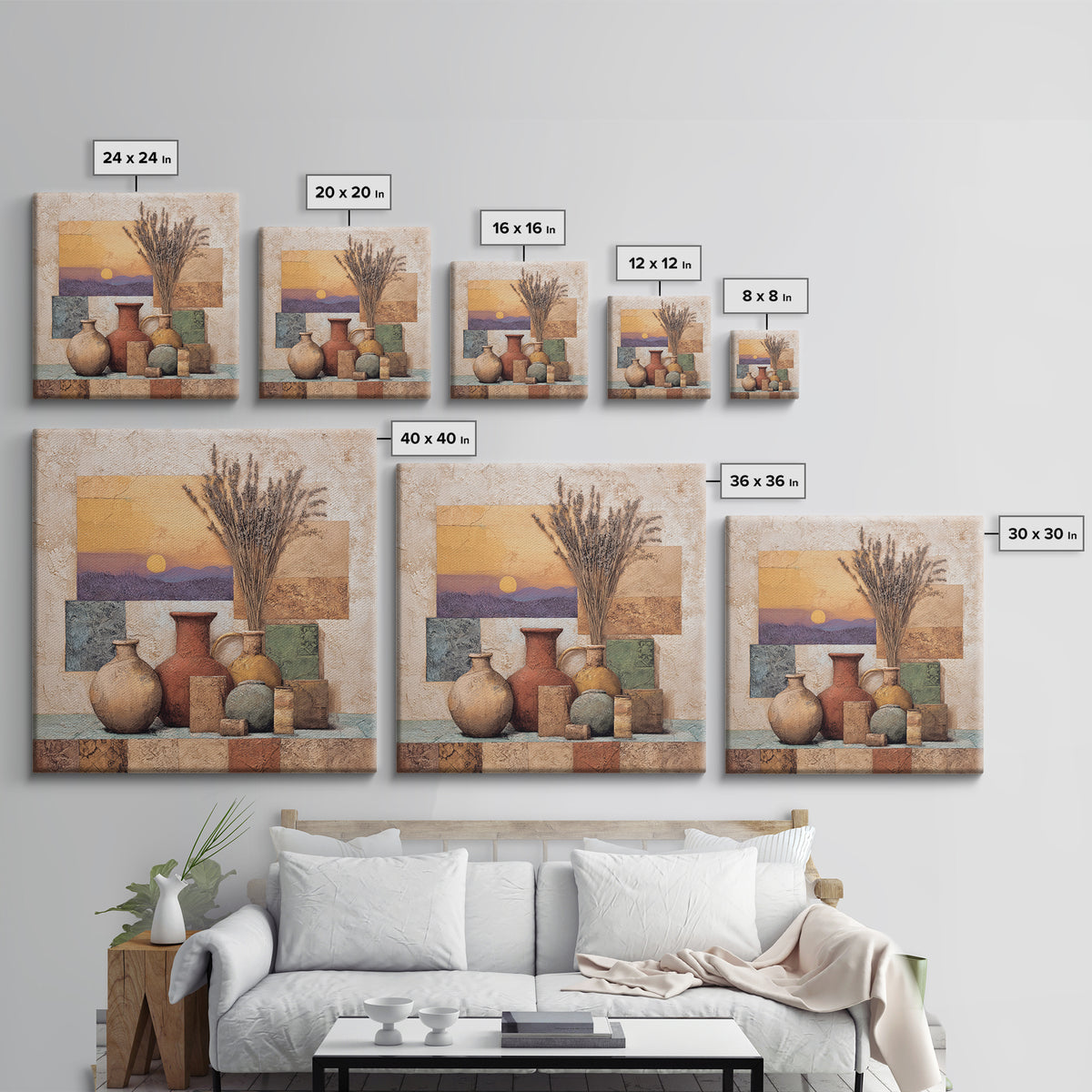 Lavender Field at Twilight Canvas Print, Master Bedroom, Neutral Decor, Bedroom Decor, Fine Art, Sanctuary, Home Decor, MAS-1x1-90