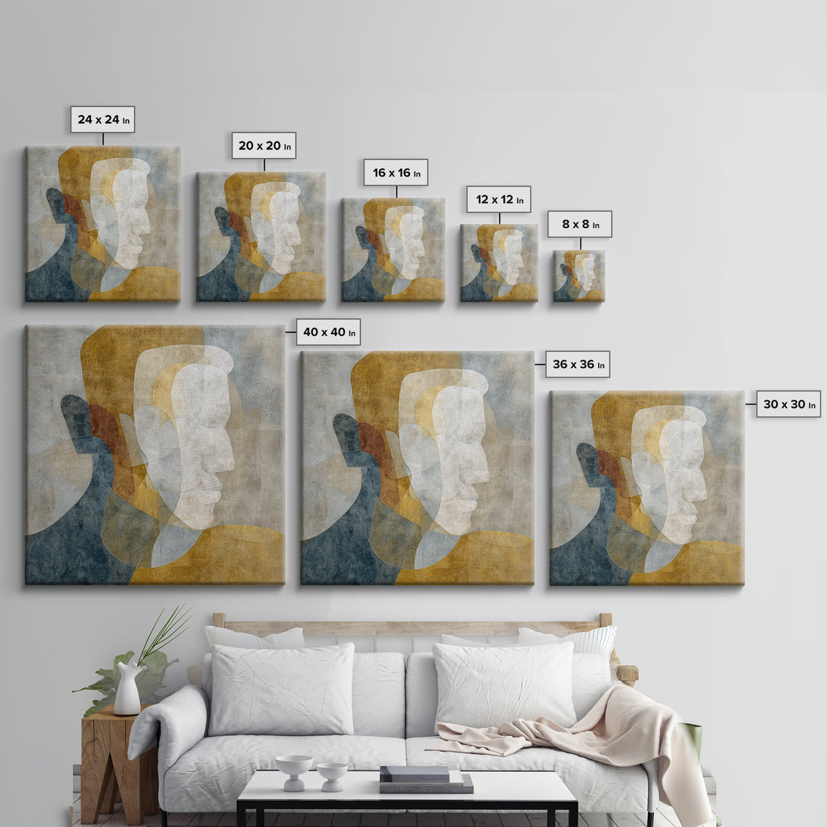 Classical Reclining Figure Implied Through Line Art Canvas Print, Master Bedroom, Modern Decor, Bedroom Decor, Sanctuary, MAS-1x1-94