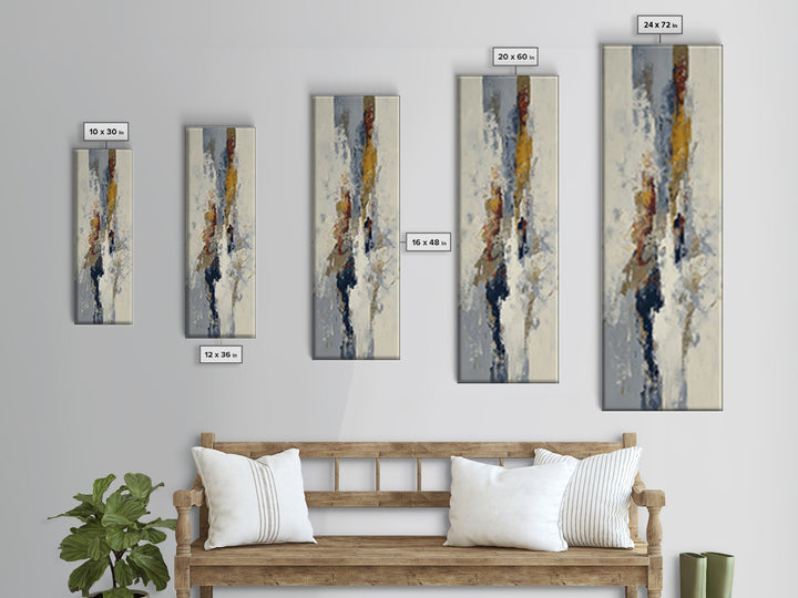 Large Cream Abstract Framed Canvas Print, Master Bedroom, Textured Painting, Bedroom Decor, Abstract Art, Sanctuary, Wall Decal, MAS-1x3-29