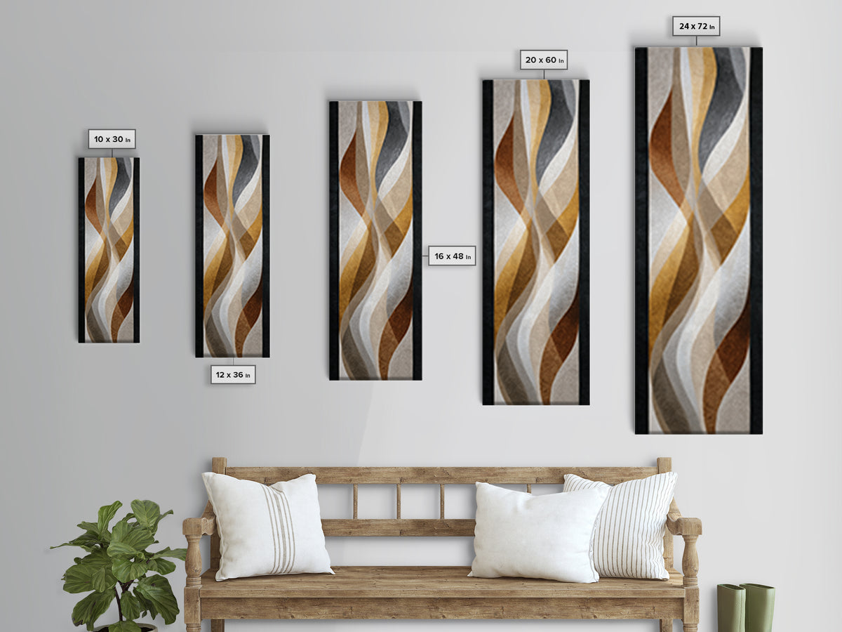 Abstract Wave Forms Canvas Print, Master Bedroom, Wall Art Prints, Bedroom Decor, Abstract Art, Sanctuary, Farmhouse Wall Art, MAS-1x3-32