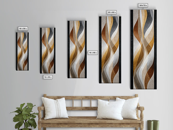 Abstract Wave Forms Canvas Print, Master Bedroom, Wall Art Prints, Bedroom Decor, Abstract Art, Sanctuary, Farmhouse Wall Art, MAS-1x3-32