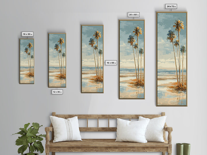 Hotel Coastal Landscape Canvas Print, Master Bedroom, Farmhouse Wall Art, Bedroom Decor, Oil Painting, Sanctuary, MAS-1x3-33
