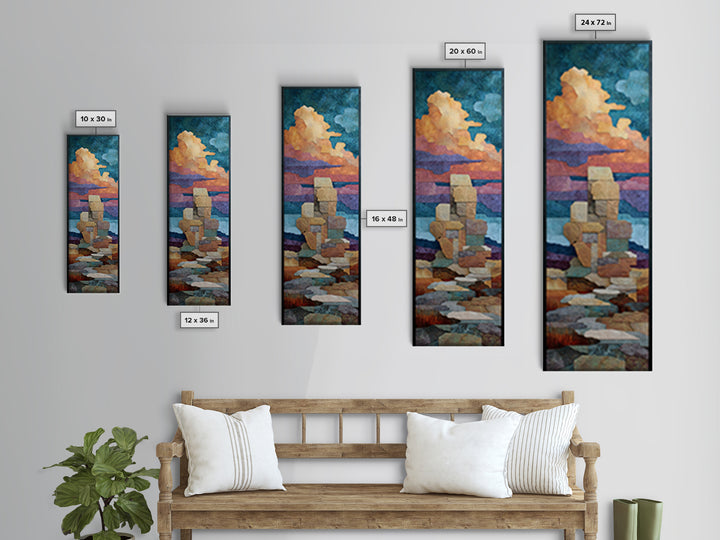 Quiet Desert Dusk Framed Canvas Print, Master Bedroom, Modern Decor, Bedroom Decor, Fine Art, Sanctuary, Wall Decor, Art Print, MAS-1x3-46