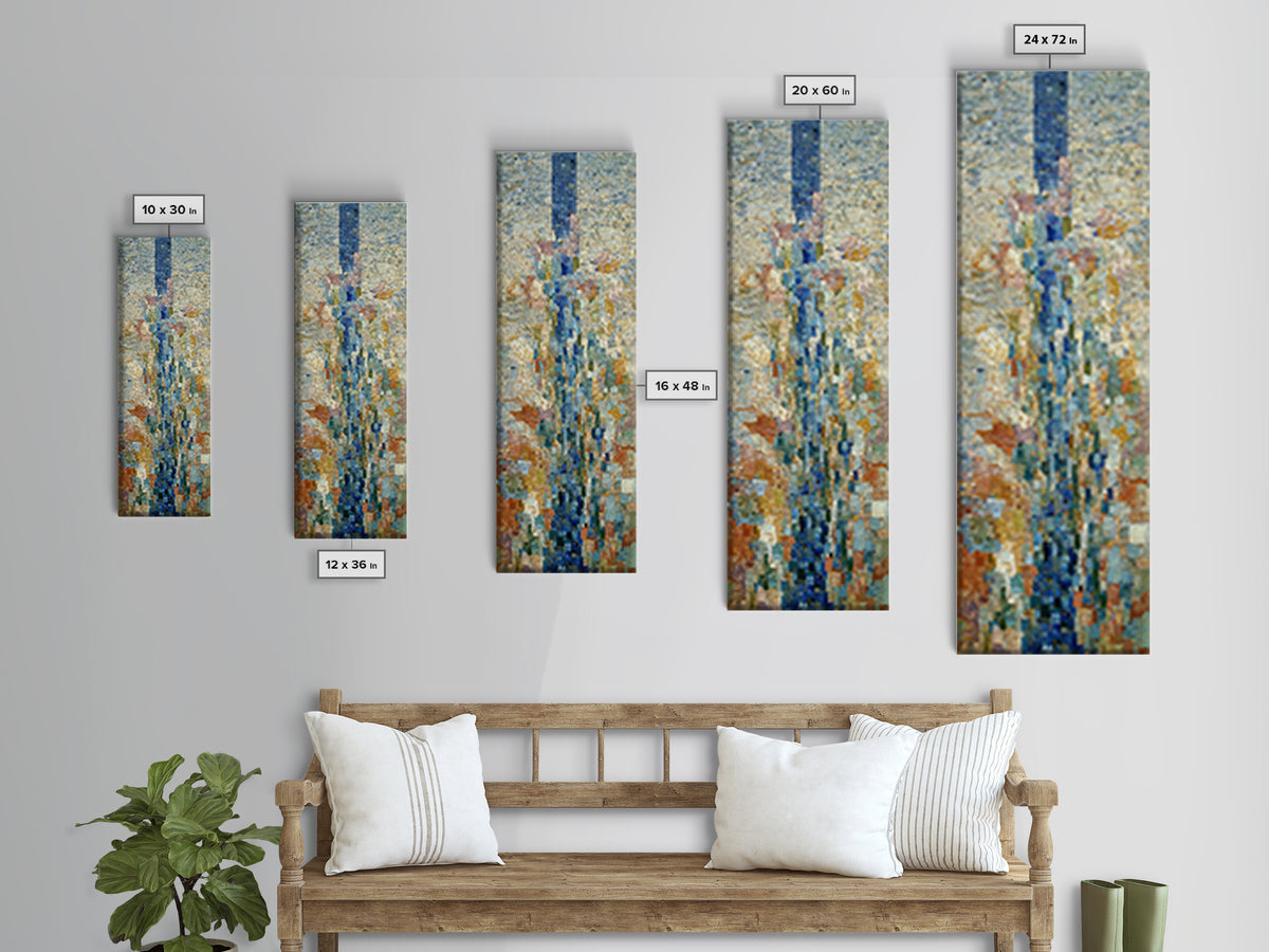 Lavender Field at Twilight Framed Canvas Print, Master Bedroom, Over Bed Wall Art, Bedroom Decor, Oil Painting, Sanctuary, MAS-1x3-54
