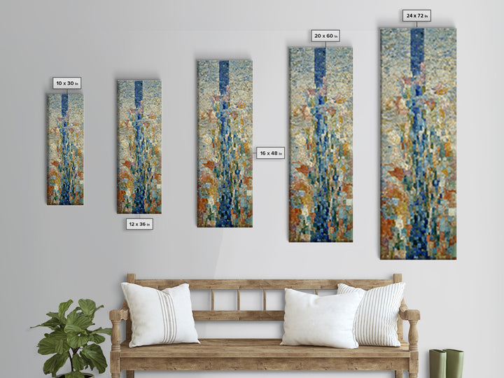 Lavender Field at Twilight Framed Canvas Print, Master Bedroom, Over Bed Wall Art, Bedroom Decor, Oil Painting, Sanctuary, MAS-1x3-54