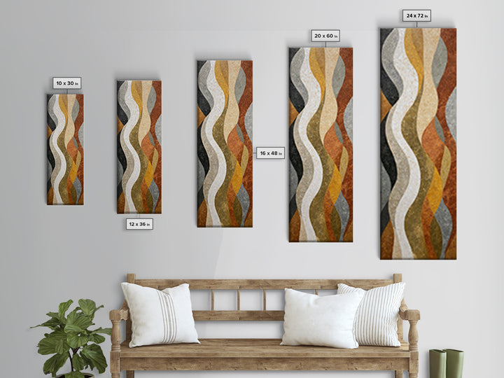 Abstract Wave Forms Canvas Print, Master Bedroom, Minimalist Wall Art, Bedroom Decor, Fine Art, Sanctuary, Over Bed Wall Art, MAS-1x3-56