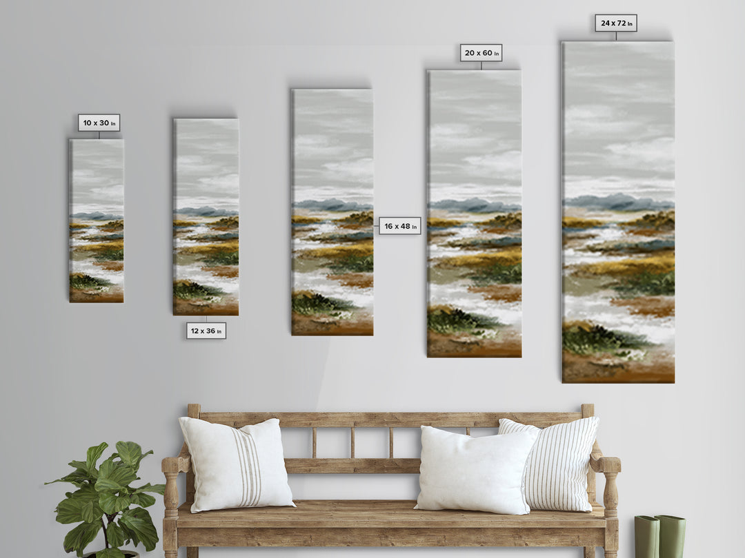 Soft Mountain Ridge Canvas Print, Master Bedroom, Bedroom Wall Art, Bedroom Decor, Oil Painting, Sanctuary, Signs for Home, MAS-1x3-73