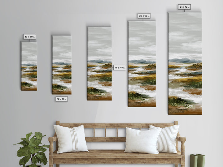 Soft Mountain Ridge Canvas Print, Master Bedroom, Bedroom Wall Art, Bedroom Decor, Oil Painting, Sanctuary, Signs for Home, MAS-1x3-73