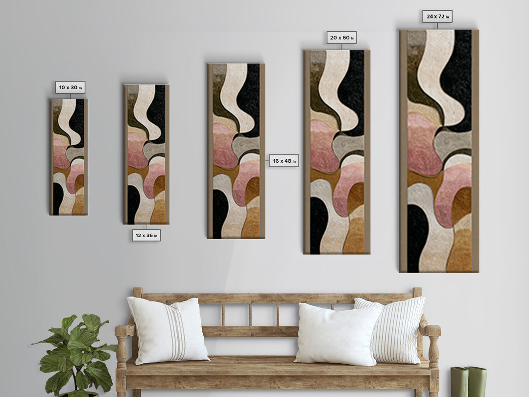 Abstract Wave Forms Framed Canvas Print, Master Bedroom, Bedroom Decor, Abstract Art, Sanctuary, Bedroom Wall Art, MAS-1x3-8