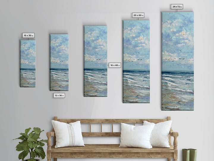 Hotel Coastal Landscape Canvas Print, Master Bedroom, Luxury Decor, Bedroom Decor, Fine Art, Sanctuary, Wedding Decor, MAS-1x3-9