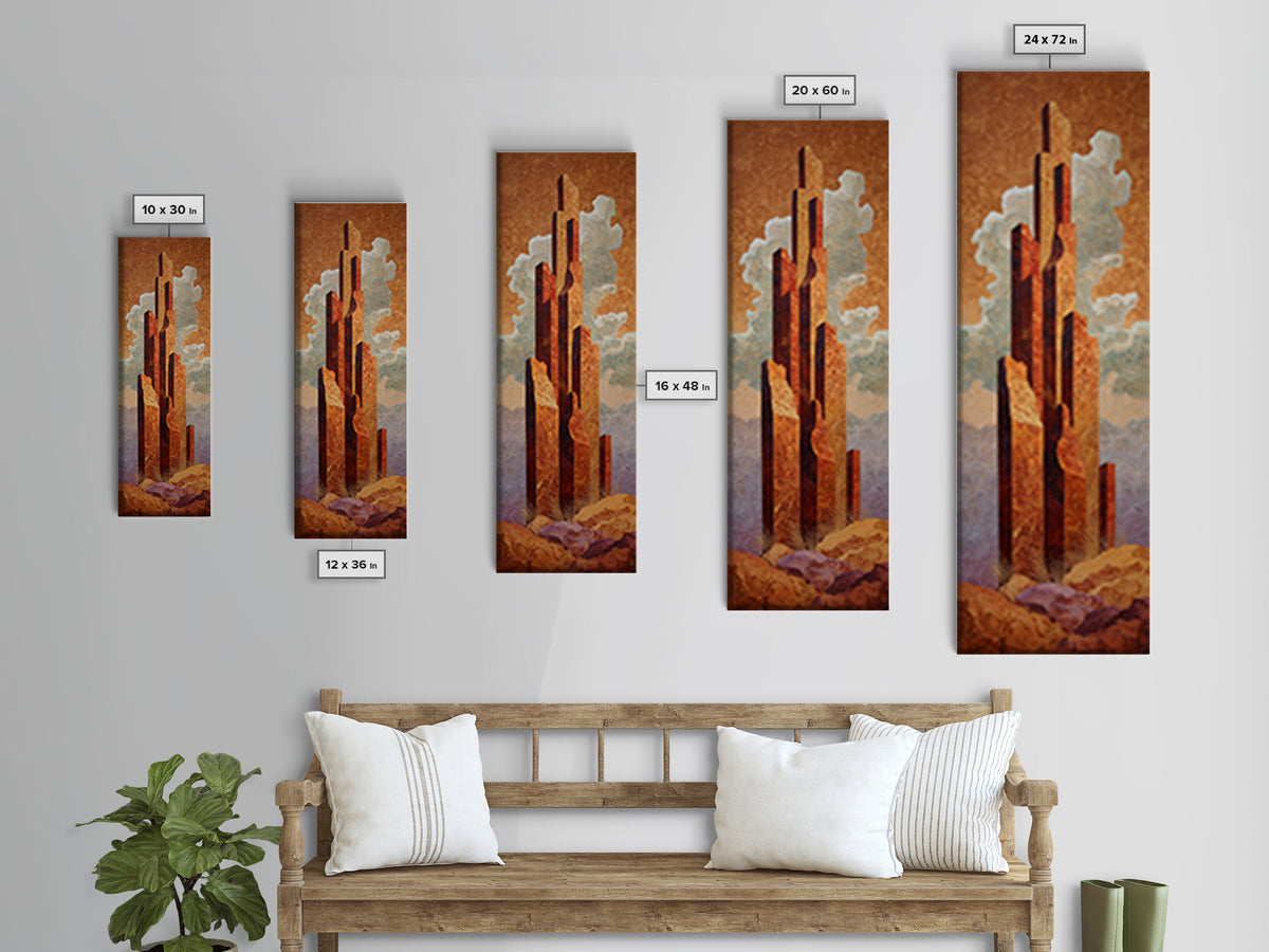 Quiet Desert Dusk Canvas Print, Master Bedroom, Room Decor, Bedroom Decor, Fine Art, Sanctuary, Wall Decal, Printable Art, MAS-1x3-94