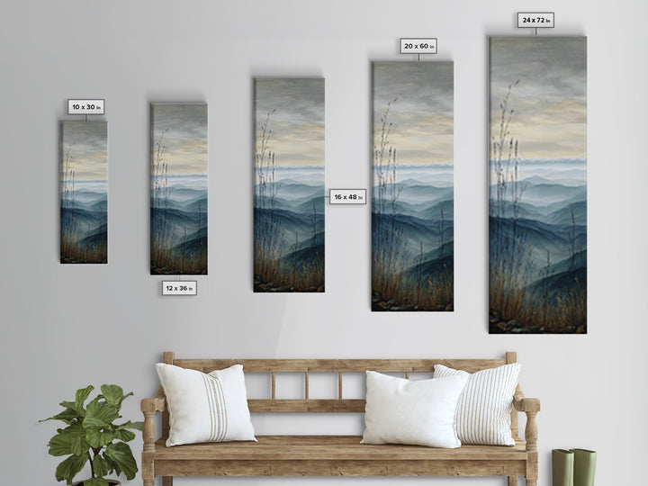Soft Mountain Ridge Canvas Print, Master Bedroom, Boho Decor, Bedroom Decor, Fine Art, Sanctuary, Wall Art Prints, MAS-1x3-97