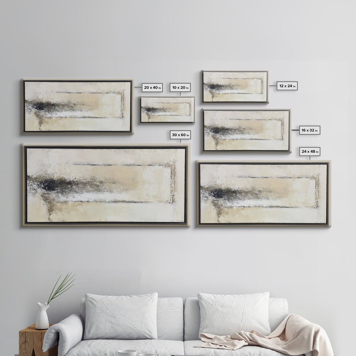 Minimal Two Figure Line Drawing Framed Canvas Print, Master Bedroom, Bedroom Decor, Fine Art, Sanctuary, Living Room Prints, MAS-2x1-1