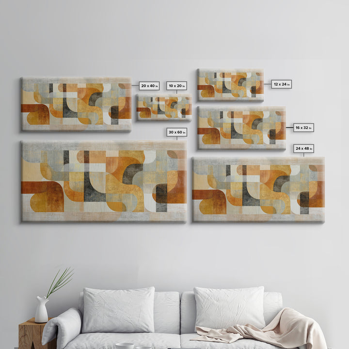 Soft Abstract Linen Texture Framed Canvas Print, Master Bedroom, Wall Decal, Bedroom Decor, Abstract Art, Sanctuary, MAS-2x1-23
