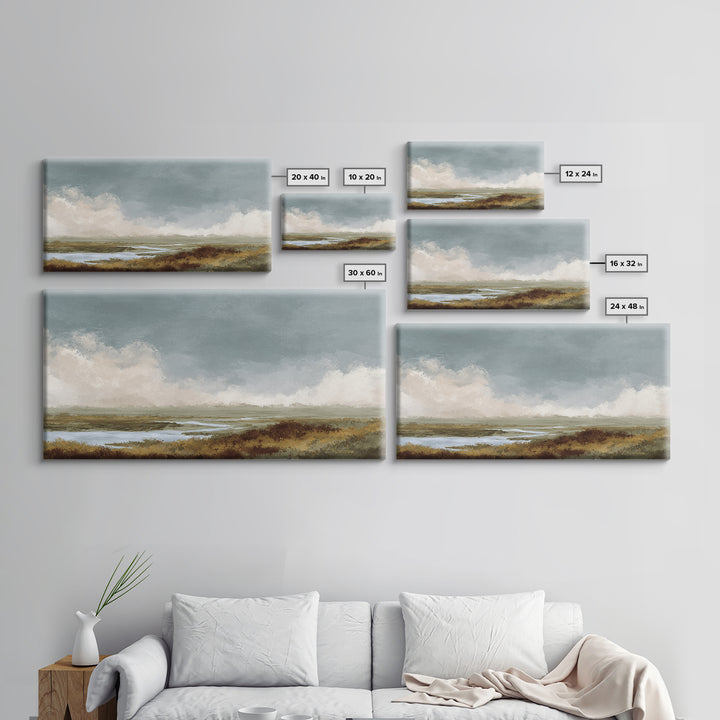 Blush and Taupe Cloudscape Canvas Print, Master Bedroom, Bedroom Decor, Abstract Art, Sanctuary, Printable Art, MAS-2x1-26