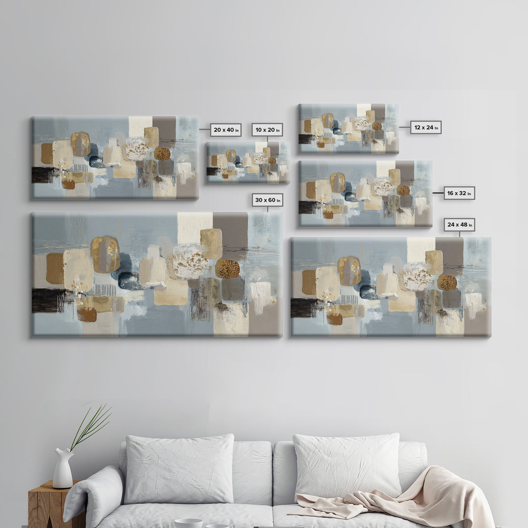 Minimal Stone Shapes Canvas Print, Master Bedroom, Home Decor, Bedroom Decor, Abstract Art, Sanctuary, Bedroom Wall Decor, MAS-2x1-36