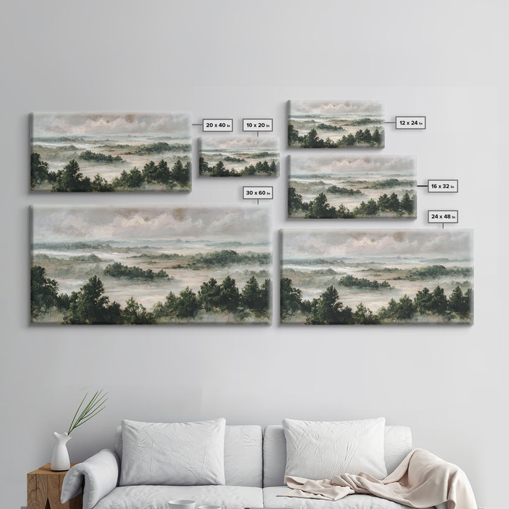 Blush and Taupe Cloudscape Framed Canvas Print, Master Bedroom, Art Print, Bedroom Decor, Fine Art, Sanctuary, Above Bed Decor, MAS-2x1-50