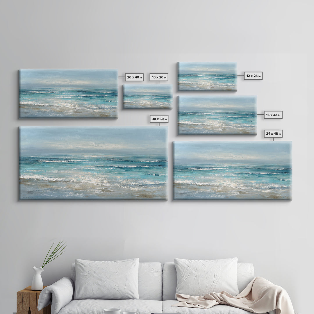 Hotel Coastal Landscape Framed Canvas Print, Master Bedroom, Canvas Print, Bedroom Decor, Sanctuary, Above Bed Wall Art, MAS-2x1-65
