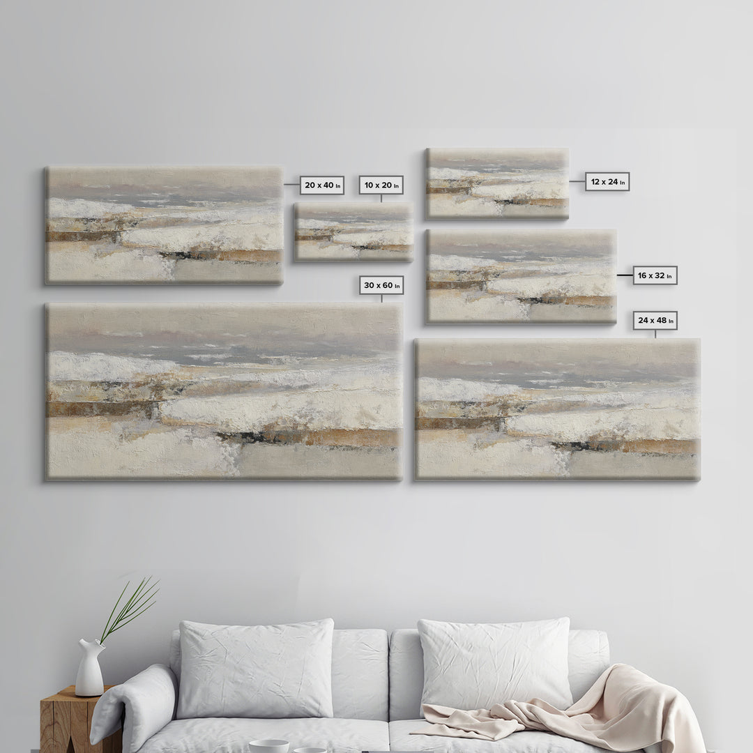 Minimal Stone Shapes Framed Canvas Print, Master Bedroom, Bedroom Prints, Bedroom Decor, Abstract Art, Sanctuary, Gallery Decor, MAS-2x1-84
