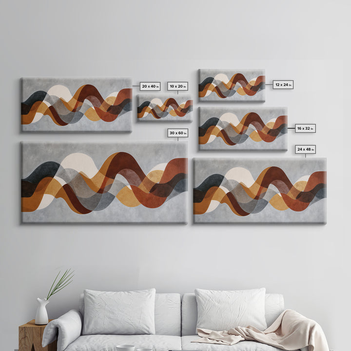Abstract Wave Forms Framed Canvas Print, Master Bedroom, Bedroom Wall Decor, Bedroom Decor, Abstract Art, Sanctuary 188, MAS-2x1-88