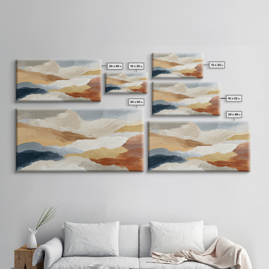 Soft Abstract Linen Texture Framed Canvas Print, Master Bedroom, Neutral Decor, Bedroom Decor, Fine Art, Sanctuary, Home Decor, MAS-2x1-95