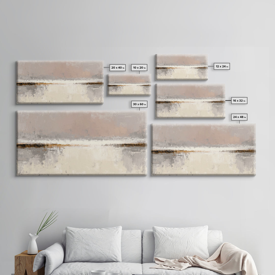 Minimal Two Figure Line Drawing Framed Canvas Print, Master Bedroom, Rustic Home Decor, Bedroom Decor, Oil Painting, Sanctuary, MAS-2x1-97