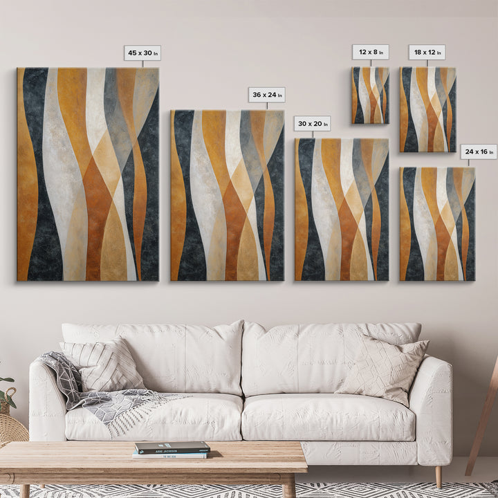 Abstract Wave Forms Framed Canvas Print, Master Bedroom, Wall Art Bedroom, Bedroom Decor, Sanctuary, Statement Artwork, MAS-2x3-28