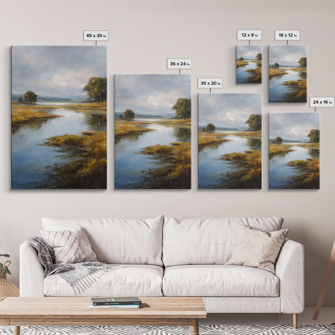 Serene Lake with Pale Morning Reflection Canvas Print, Master Bedroom, Printable Art, Bedroom Decor, Fine Art, Sanctuary, MAS-2x3-39
