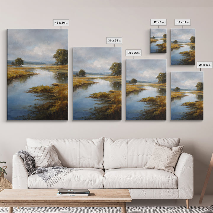 Serene Lake with Pale Morning Reflection Canvas Print, Master Bedroom, Printable Art, Bedroom Decor, Fine Art, Sanctuary, MAS-2x3-39