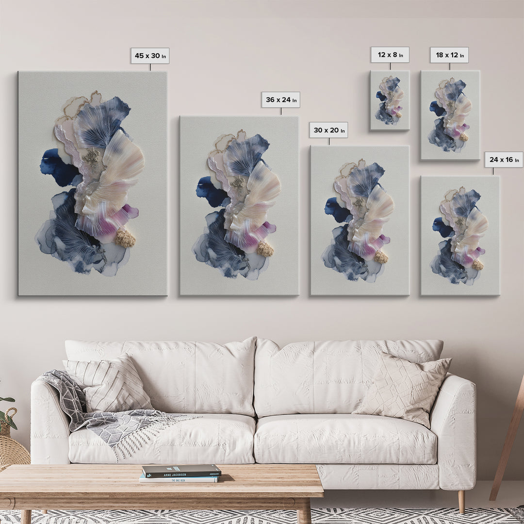 Tonal Floral Diptych Framed Canvas Print, Master Bedroom, Wall Decor, Bedroom Decor, Fine Art, Sanctuary, Farmhouse Wall Decor, MAS-2x3-46